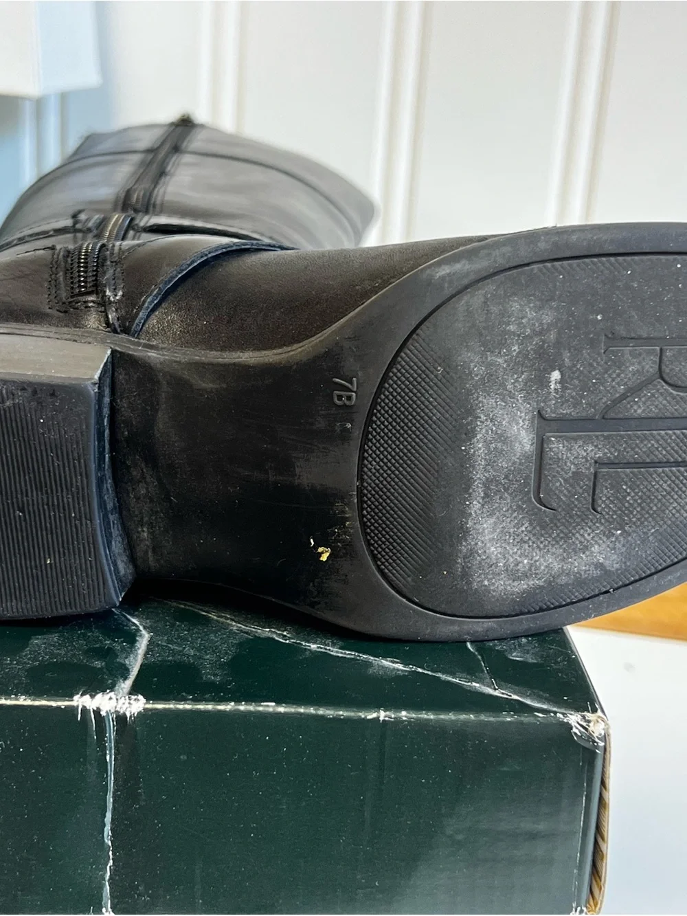 Black Leather Ralph Lauren Riding Boots size 7